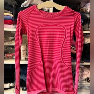 Lululemon raspberry pink swiftly shirt